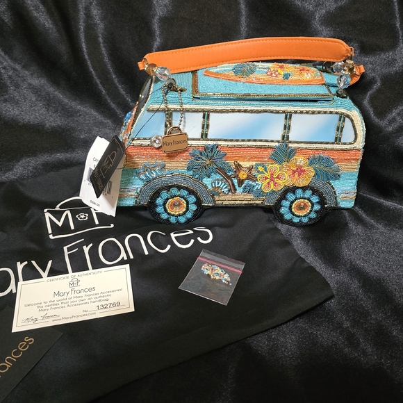 Mary Frances Handbags - Mary Frances Vibrant Floral Van Clutch
